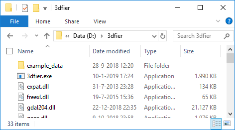 Folder layout